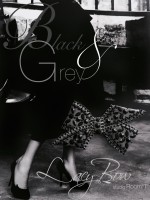 lacy bow-black & grey- lacy bow-black & grey-