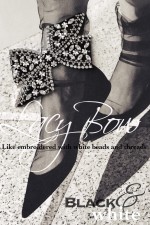 lacy bow-BLACK&WHITE- lacy bow-BLACK&WHITE-